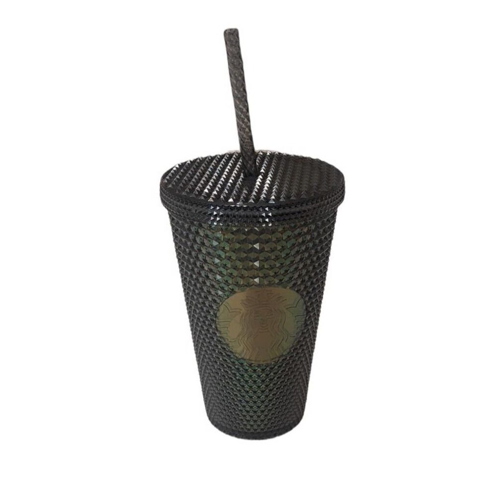 Starbucks Fall 2020 Grande‎ Black Iridescent Studded Cold Cup 16oz Tumbler New